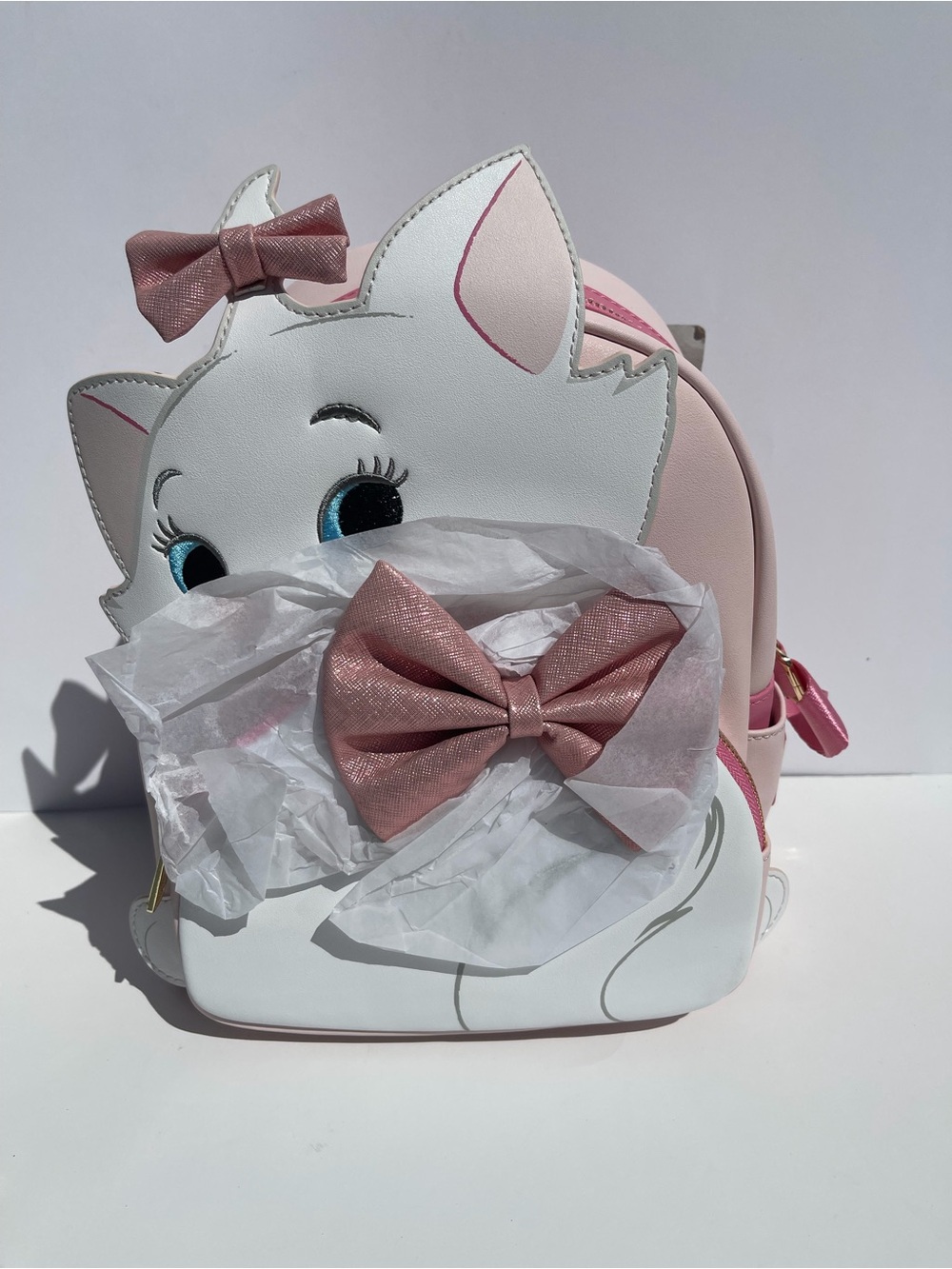 Loungefly Disney Aristocats Sassy Marie Cat Mini Backpack Pink Bow NWT - Picture 7 of 8